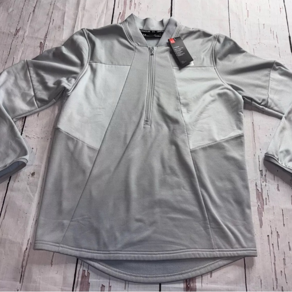 Under Armour Sweater Men’s Gray 1/2 Zip Loose Coldgear